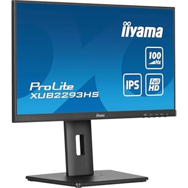Desktop-skærm IIYAMA XUB2293HS-B6-21,5" LED Full HD IPS 1920x1080 100Hz HDMI DisplayPort DVI VGA USB Sort Sort