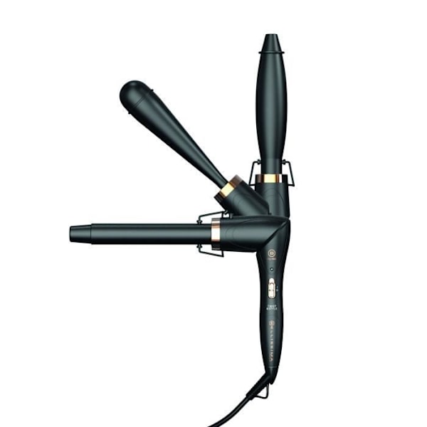 Styler - BELLISSIMA - Twist & Styl Kit - Sort - Temperatur 190°C - Rotation til styling Sort og rosa guld