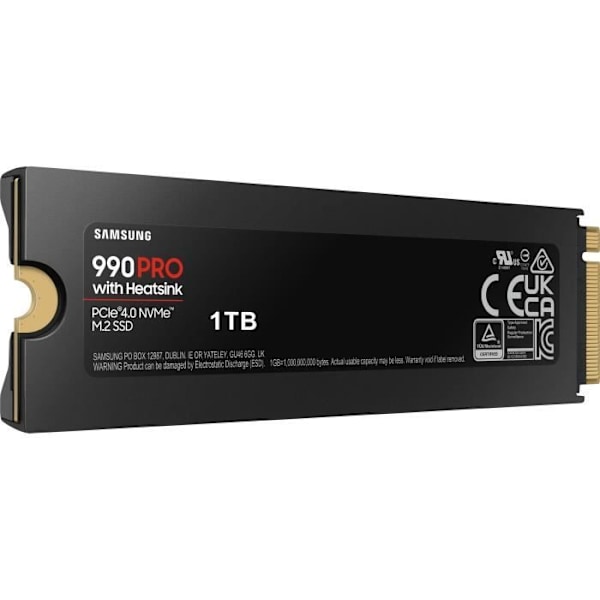 SAMSUNG Sisäinen SSD 990 PRO jäähdytyselementillä 1TB MZ-V9P1T0GW
