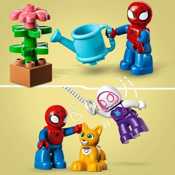 LEGO DUPLO Marvel 10995 The House of Spider-Man, Toy Children 2 Years, Spidey and Friends Flerfärgad