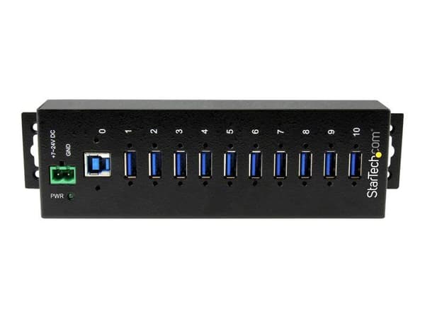 USB 3.0-hub - STARTECH.COM - ST1030USBM - 10 portar - Överspänningsskydd - Metall