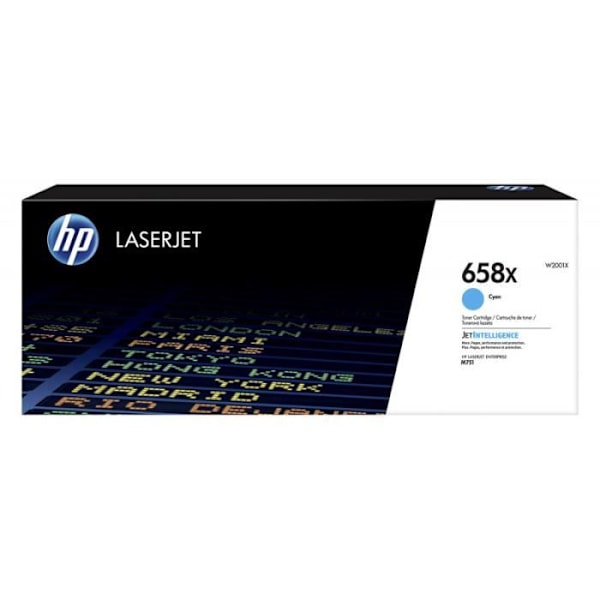 HP 658X väriainekasetti - syaani - laser - suuri riittoisuus - 28000 sivua - 1 pakkaus