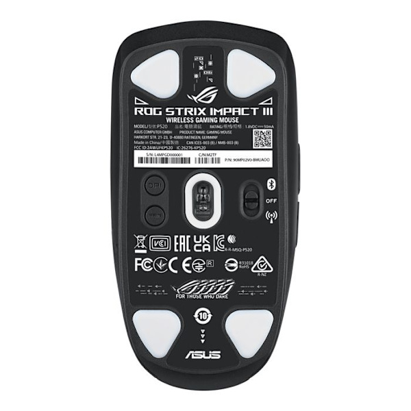Gamingmus - Asus - ROG Strix Impact III Wireless - Ambidextrous - Bluetooth 5.1 - 36000 DPI