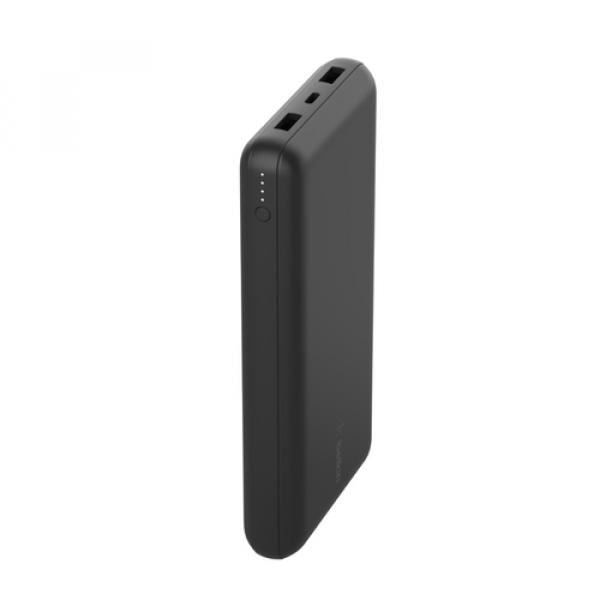 Bærbar oplader - BELKIN - 20000 mAh - 15 watt - 3 udgangsporte (2 x USB, USB-C) sort