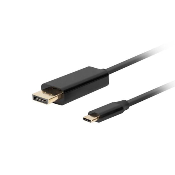 Lanberg audio video kabel - CA-CMDP-10CU-0010-BK - Videokabel-adapter 1 m USB Typ-C DisplayPort Sort ()