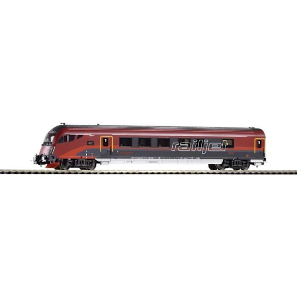 H0 Ohjausvaunu - Piko - 57672 - Railjet ÖBB - Vaihteleva valaistus - Punainen Farvevariant af pilotbilen med aktu