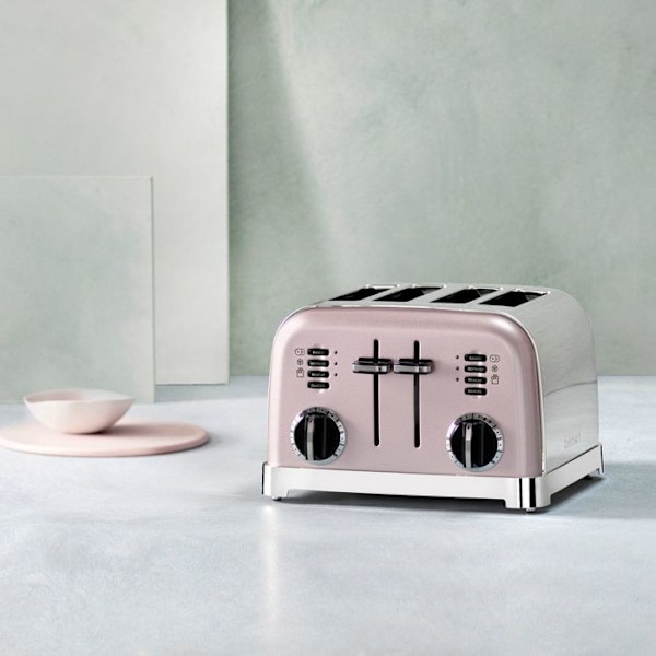 CUISINART CPT180PIE 4-skive brødrister - Pink - 1800W - Afrimningsfunktion Lyserød