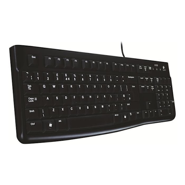 Koskettimisto - Logitech - K120 - USB - Tšekki - Erittäin litteät ja hiljaiset näppäimet musta