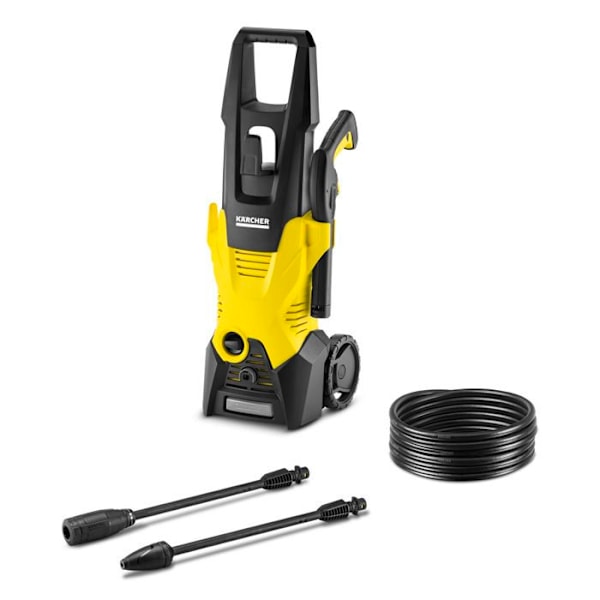 Højtryksrenser - KARCHER - K 3 - 120 bar - 380 L/h - roterende dyse - 6m slange Sort, Gul