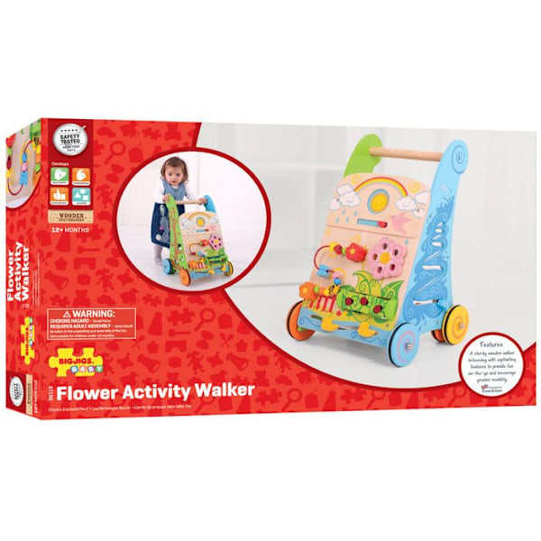 Flower Activity Walker - BigJigs Legetøj - Form til sortering og opstilling - Blandet - 12 måneder Flerfarvet