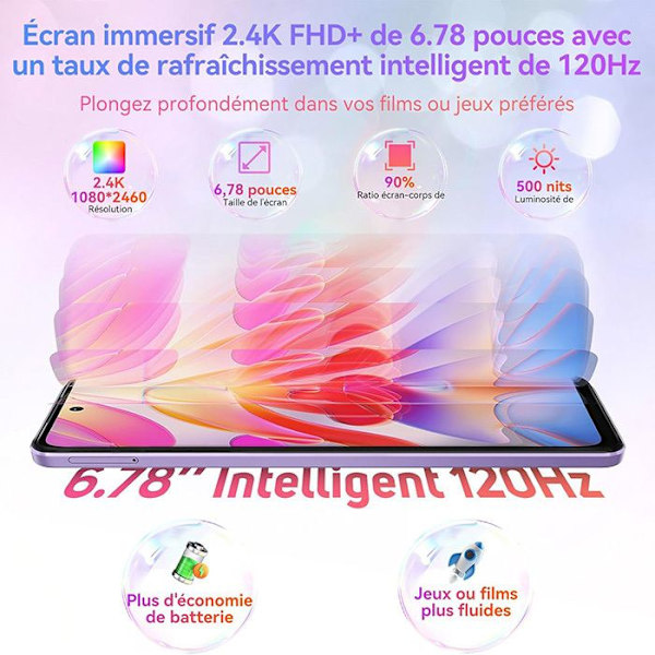 Avaamaton Oscal Tiger 12 6,78 tuumaa 24Go+256Go-SD 1To Kamera 64MP 5000mAh Android 13 NFC Kaksois-SIM GPS - Harmaa grå
