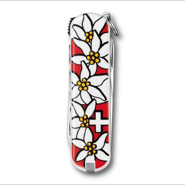 Sveitsiläinen Armeijan Veitsi - VICTORINOX - Kyynärleikkuri 580 - 8 Toimintoa - Edelweiss Väri - 65 mm Edelweiss