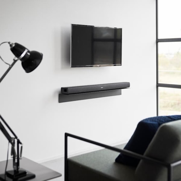 CALICOSY - Vægmonteret hylde med magnetisk panel L90 cm - TOWER - Sort-Sort