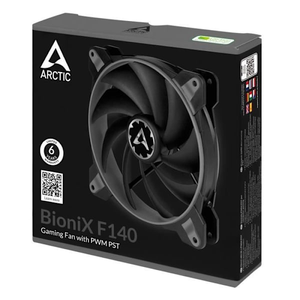 Kotelotuuletin - ARCTIC - BioniX F140 - 140mm - 20 dB - Metallinharmaa grå