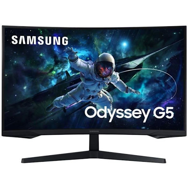 PC-skærm - SAMSUNG - G55C - 32" QHD - VA panel - 165Hz - 1ms - 1 HDMI 1 DP - Hovedtelefonstik - Sort Sort