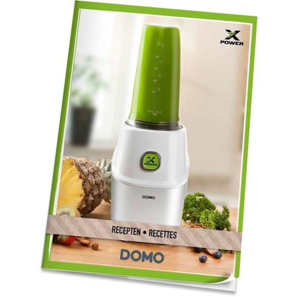 Xpower Blender - DOMO - DO700BL - 1000 W - 3 pulloa - 10 kpl - Harmaa Hvid og gennemsigtig