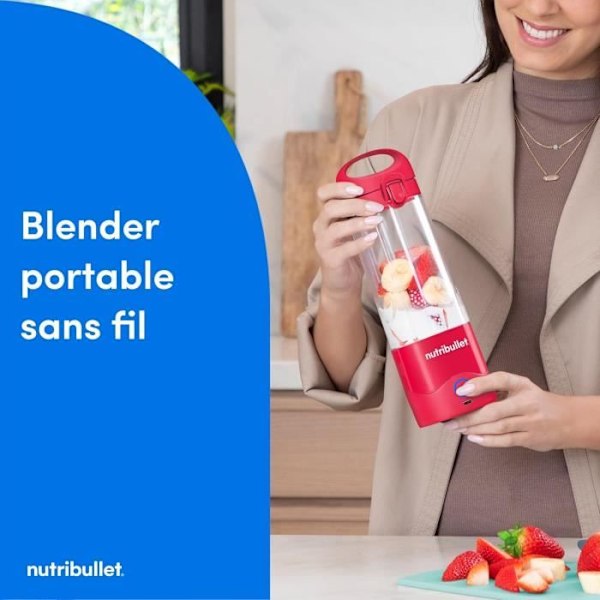 Blender portabel - NutriBullet - NBP003MA - 475 ml - Utan BPA - USB-C-kabel