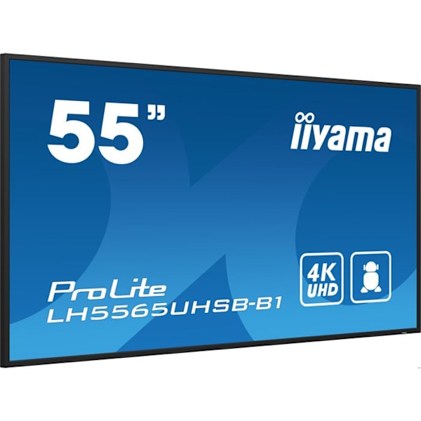 LED-bakgrundsbelyst LCD platt skärm - iiyama - iiyama ProLite LH5565UHSB-B1 - Diagonal klass 55" (54,6" synlig) skärm L