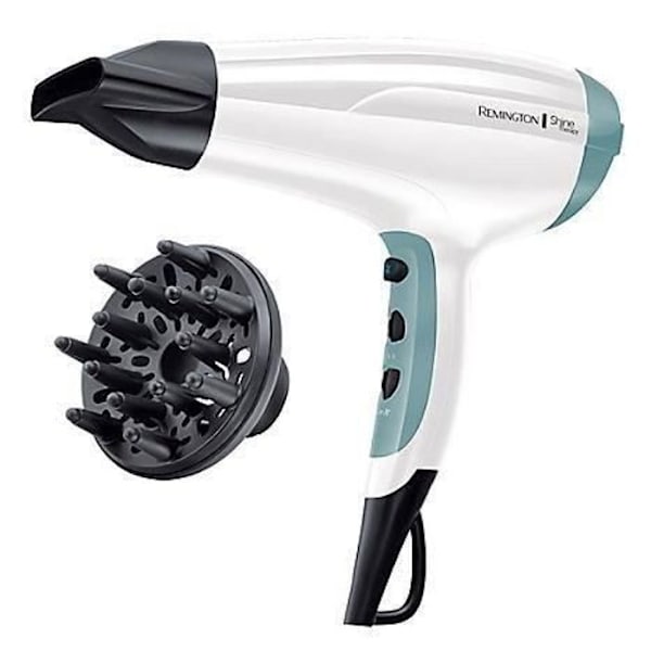 Remington - D5216 - Shine Therapy Hårtørrer - Hvid Blå, Hvid
