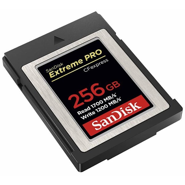 SanDisk SDCFExpress 256GB Extreme Pro 1700MB/s R 1200MB/s W 4x6 hukommelseskort