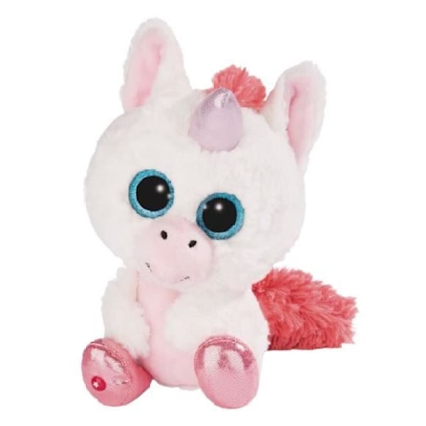 Nici plysch unicorn Glubschis junior 15 cm mjuk leksak vit/rosa