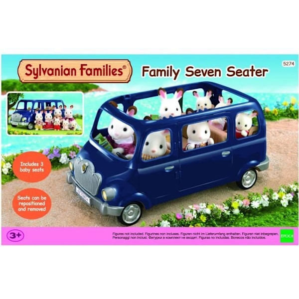 7-personers minivan - SYLVANIAN FAMILIES - Miniature figurer Flerfarvet