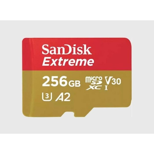 Muistikortti - SANDISK - Extreme 256 GB - Luokka 3 - Iskunkestävä ja vedenpitävä