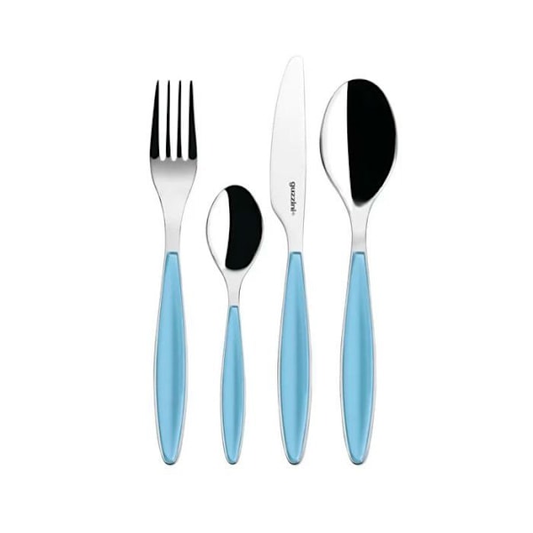 Ménagère 24 Stykker - Feeling - Havblå - Rustfrit stål - Opvaskemaskinevenlig - Moderne design Blå