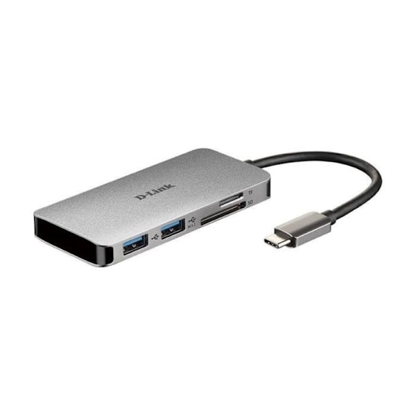 USB-C Hub 6-in-1 - D-Link - DUB-M610 - HDMI - 4K Ultra HD - Lataus 100 W