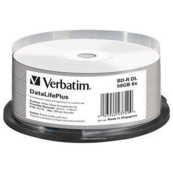Verbatim - 43749 - BD-R Dual Layer - 6x - 50 Gt - Spindle Pack