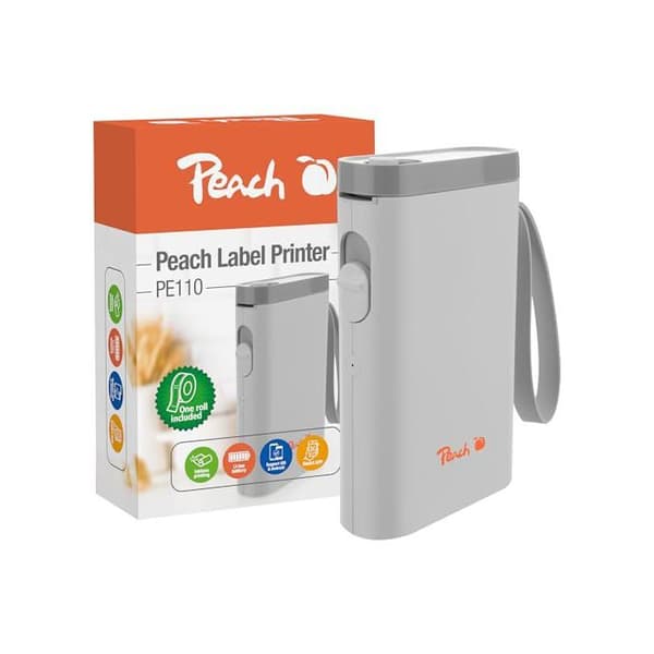 Etikettutskrift - Peach - PE110 - Bluetooth - Kompakt - Vit