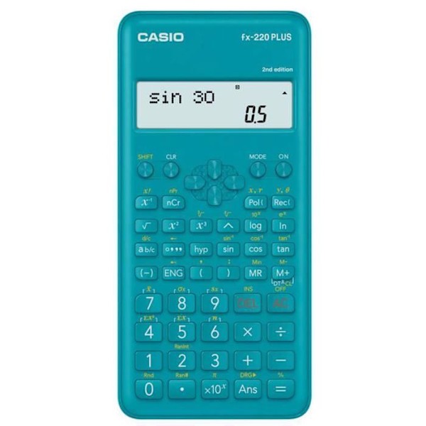 Lommeregner - Casio - Fx-220 Plus-2 - 10 cifre - 2 linjers skærm - Blå Blå