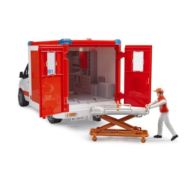 MB Sprinter ambulance med chauffør og lyd- og lysmodul - Bruder - 02676