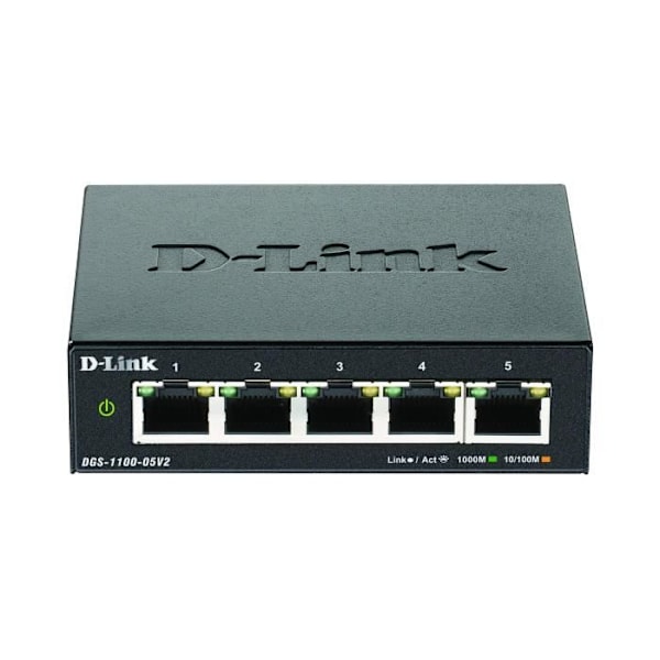 D-LINK DGS 1100-05V2 - Switch - intelligent - 5 x 10/100/1000 - Desktop - AC 100/240 V