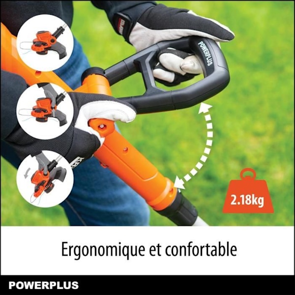 Powerplus Dual Power Coupe-Bordure Batteri POWDPG7546 - 40 V og 300 mm Ø, uden Batteri eller Oplader, Havearbejde 2 i 1 orange