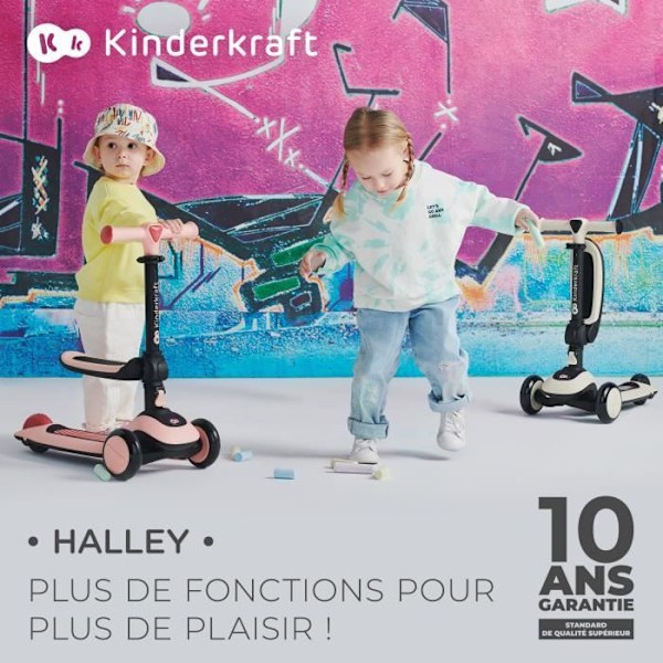 Halley 2 i 1 balanscykel - KINDERKRAFT - Grön - 3 hjul - Lätt Grön