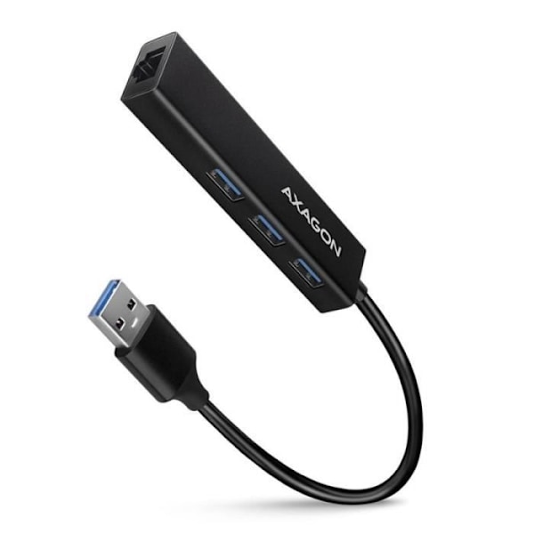 AXAGON HMA-GL3A Multiport Hub USB 3.0 Type A, Gbit-LAN, 3 x USB-A, microSD - 8595247905598