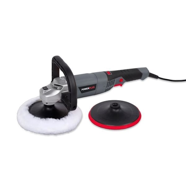 Polerende maskine POWERPLUS POWE41030 - 1200 W - Hastighed 0-3500 omdr./min - Diameter 180mm Grå og sort