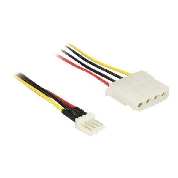 DeLOCK 4-benet intern strømforsyning netadapter (F) til 4-benet mini-strømstik (M) 5 - 12 V 30 cm