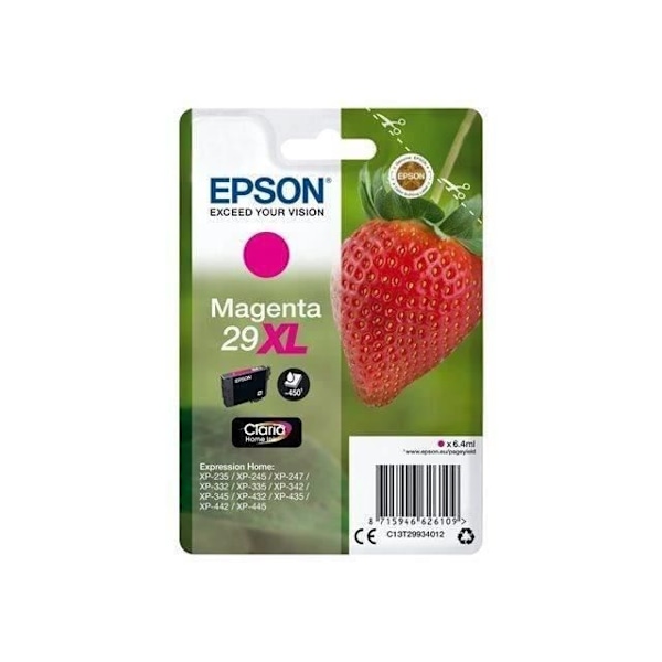 EPSON T2993 XL Magenta blækpatron - Jordbær (C13T29934012)
