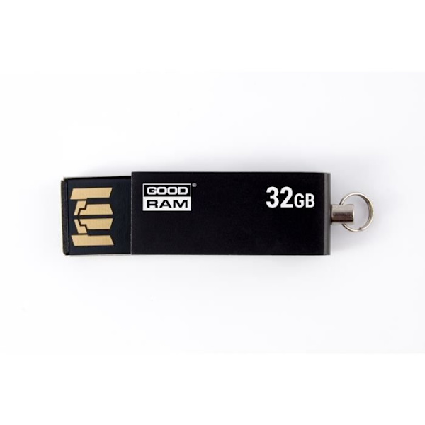 Goodram 32 Gt USB 2.0, 32 Gt, 2.0, USB Type-A -liitin, 20 MB-s, kääntyvä, musta, hopea