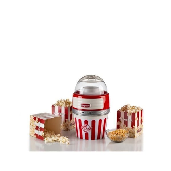 Popcorn-kone - Ariete - 2957ROUGE - Kuuma ilma kypsennys - 60 g 2 minuutissa - Punainen Rød