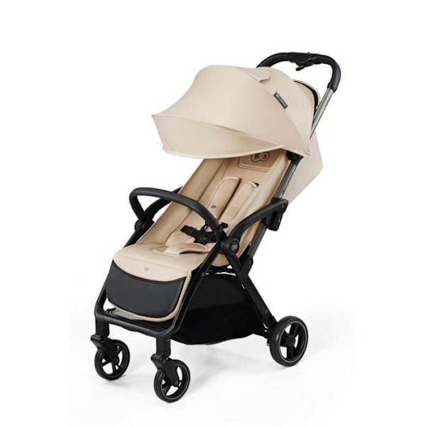 Käppvagn upp till 22 kg - KINDERKRAFT APINO - Automatisk hopfällning - Vattentät - Vikt endast 7,5 kg - Beige Beige och svart