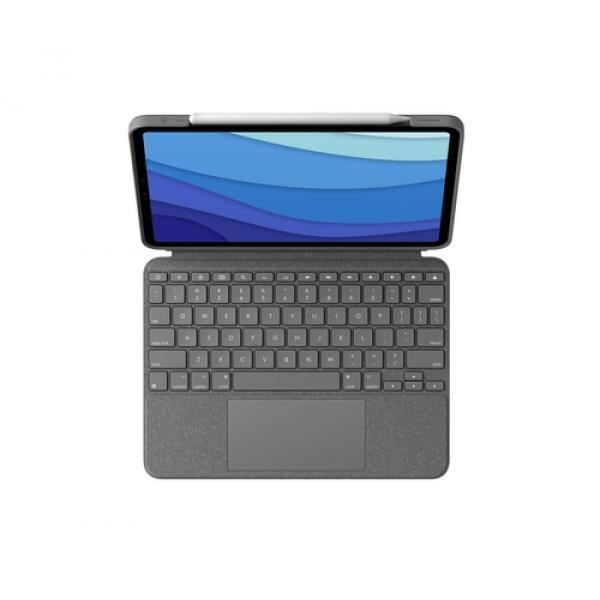 Logitech Combo Touch - Tangentbord och foliofodral - med pekplatta - bakgrundsbelysning - Apple Smart-kontakt - QWERTZ - Tyska -