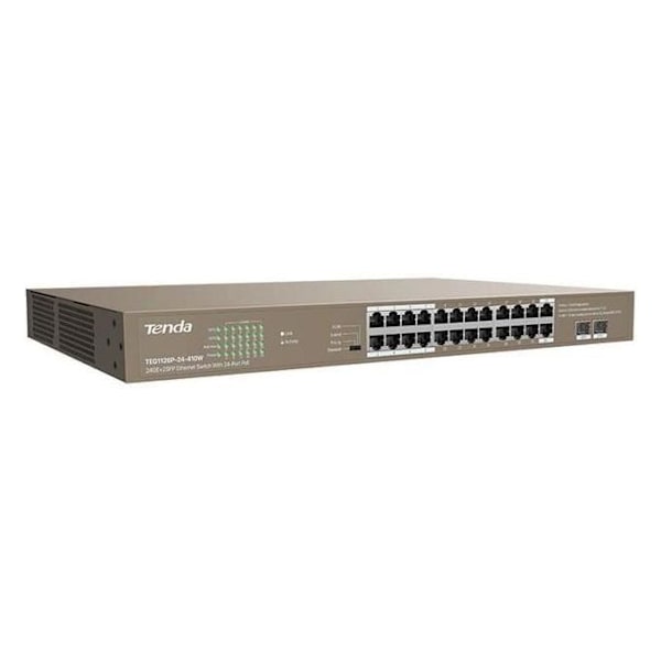 Switch 26 portar tenda teg1126p - 24 - 410w 24 portar gigabit ethernet 2 portar sfp