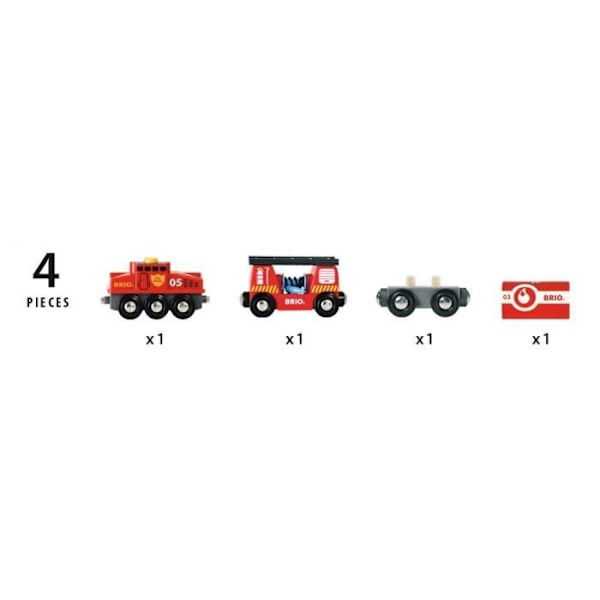 BRIO Brandtog - Trætogkredsløb - Ravensburger - Blandet fra 3 år - 33844 Blå