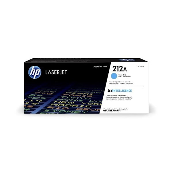 Alkuperäinen HP 212A syaani värikasetti (W2121A) HP Color LaserJet Enterprise M555 / M554 / M578