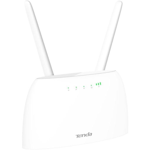 TENDA 4g router 1200Mbps, simkortport, Ethernet-porte, 4G+ LTE, VoLTE, WiFi-router nem konfiguration. 4G07 Hvid