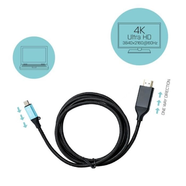 i-tec usb-c hdmi kabel 4k 2m adapter 4k/60hz sort sort Sort sort