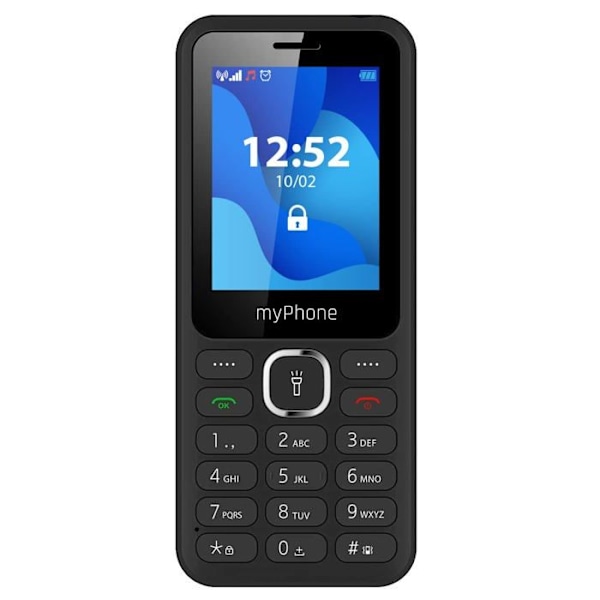 Mp myphone Myphone 6320 Telefon med Store Taster, 1000 mAh Batteri, Bluetooth, Kamera, MP3, Lommelygte - Sort Sort